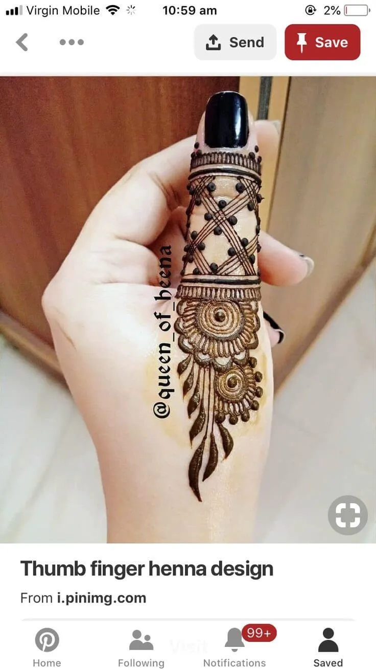 Finger Mehndi Design