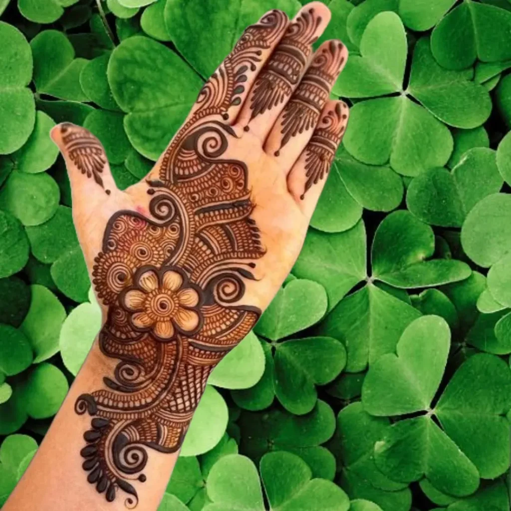 Stylish Simple Full Hand Mehndi Design