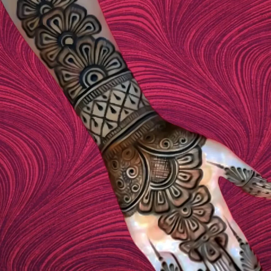 Stylish Simple Full Hand Mehndi Design