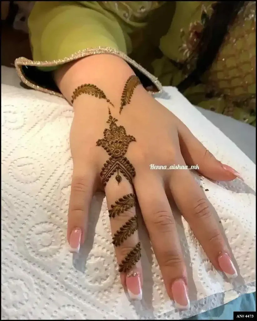 Back Side Mehndi Design