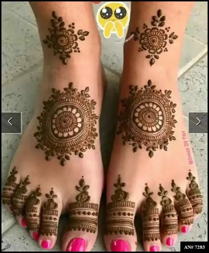 Stylish Foot Mehndi Design
