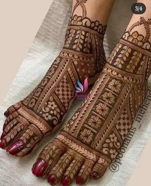 Stylish Foot Mehndi Design