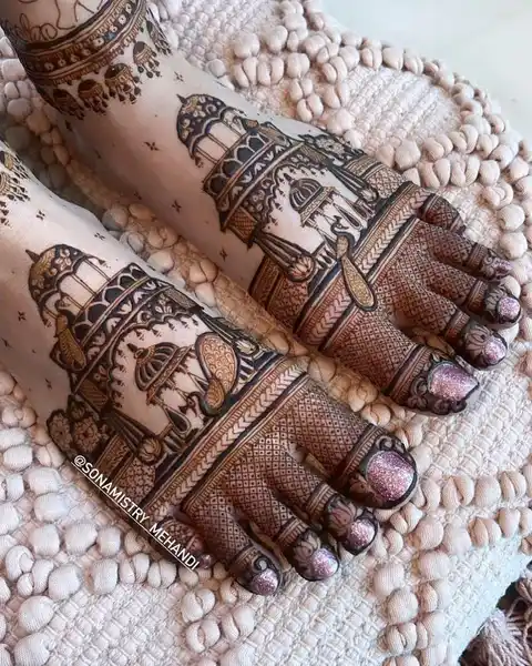 Stylish Foot Mehndi Design