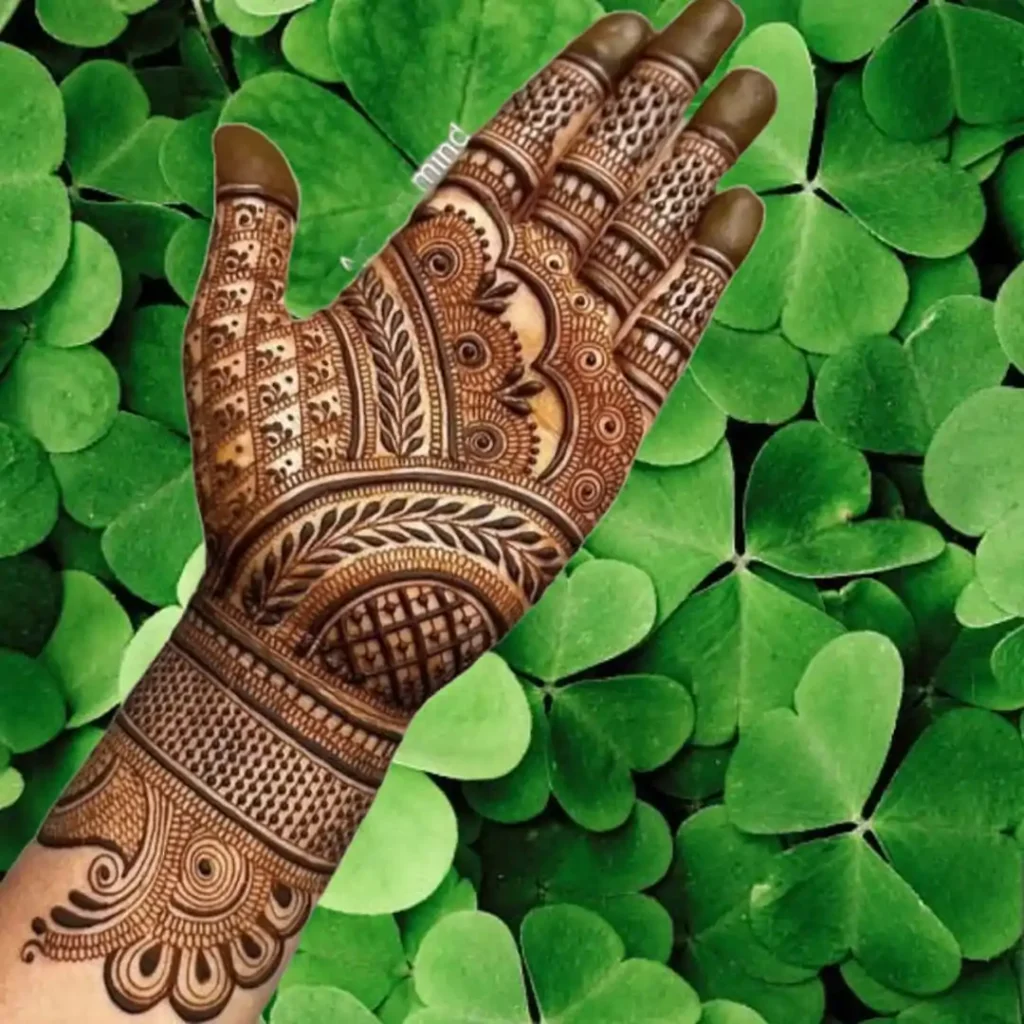 Stylish Mehndi Design For Left Front Full Hand